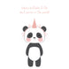 Cute Panda In Pink Party Hat Happy Birthday Best Person
