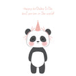 Cute Panda In Pink Party Hat Happy Birthday Best Person