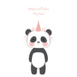 Cute Panda In Pink Party Hat Happy Birthday My Love