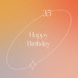 Happy 35th Birthday With Minimalist Background