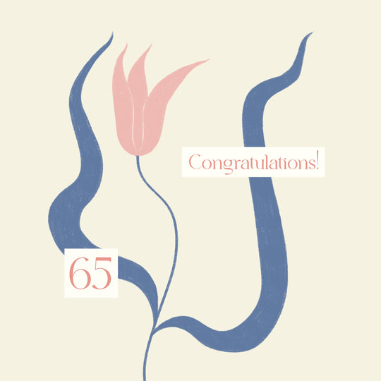 Sophisticated Tulip Happy 65th Birthday