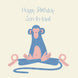 Blue Yoga Monkey Happy Birthday Son-In-Law