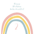 Cute Rainbow Happy 2nd Birthday Daughter