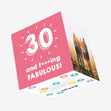 30 and Fabulous Confetti-exploding Greetings Card