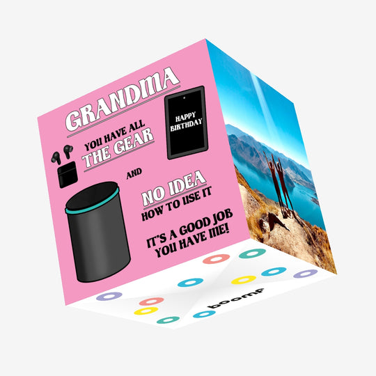 Grandma - All The Gear Confetti-exploding Greetings Card