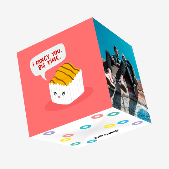I Fancy You Cute French Fancy Cake Love Confetti-exploding Greetings Card