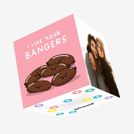 I Like Your Bangers Confetti-exploding Greetings Card
