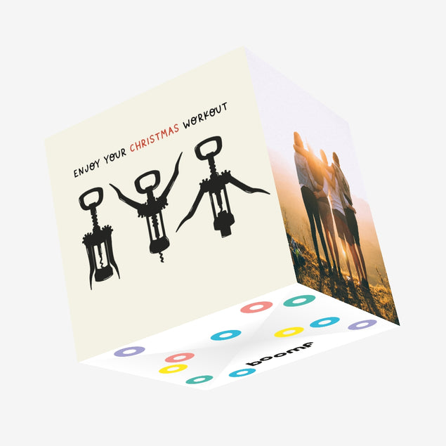 Enjoy Your Christmas Workout Confetti-exploding Greetings Card