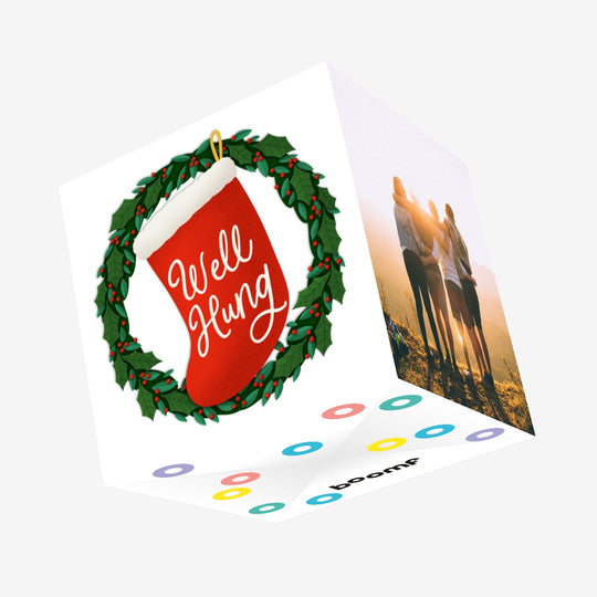 Well Hung Christmas Confetti-exploding Greetings Card