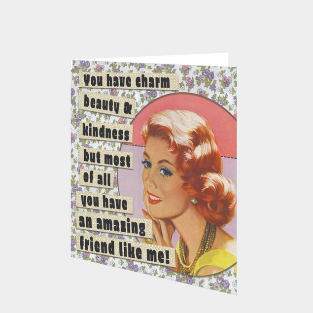 Charm Beauty and Kindness Card