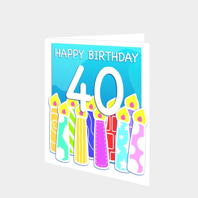 Happy 40th Birthday Card
