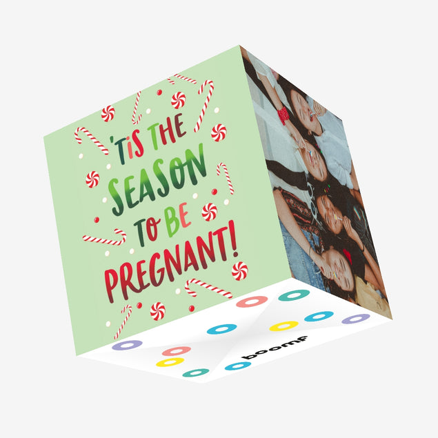 'Tis The Season To Be Pregnant Christmas Confetti-exploding Greetings Card