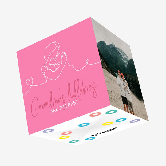 Grandma's Lullabies Pink Confetti-exploding Greetings Card