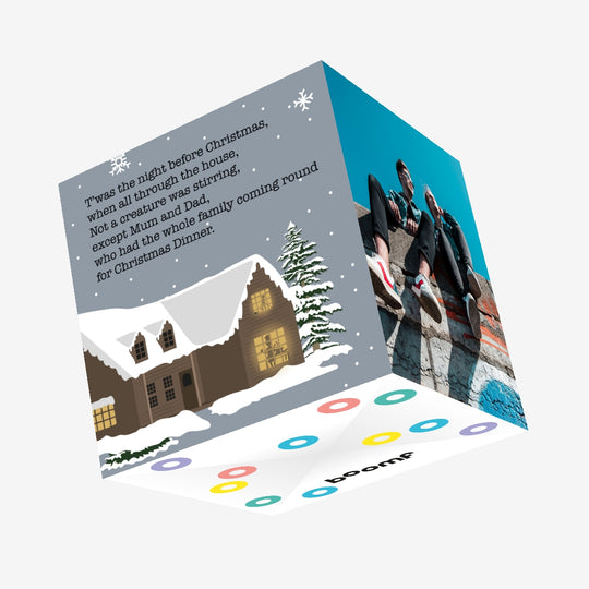 Night Before Christmas Busy Mum And Dad Christmas Confetti-exploding Greetings Card