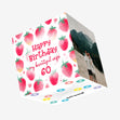 Strawberries Happy 60th Birthday My Beautiful Wife Confetti-exploding Greetings Card