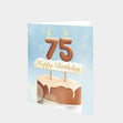 75th Happy Birthday Cake Card