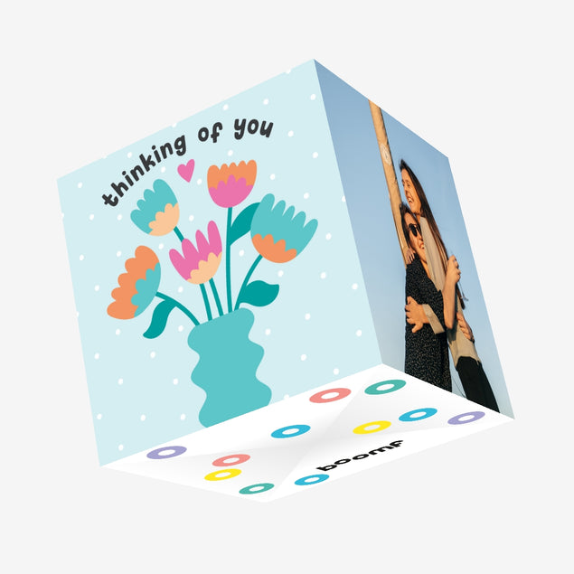 Thinking Of You Flowers Confetti-exploding Greetings Card