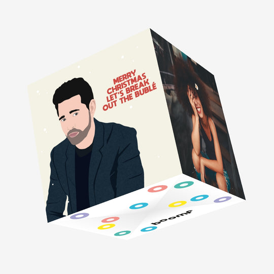 Lets Break Out The Buble Christmas Confetti-exploding Greetings Card