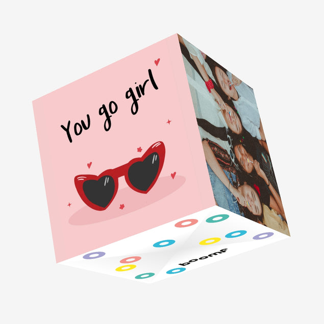 You Go Girl Confetti-exploding Greetings Card