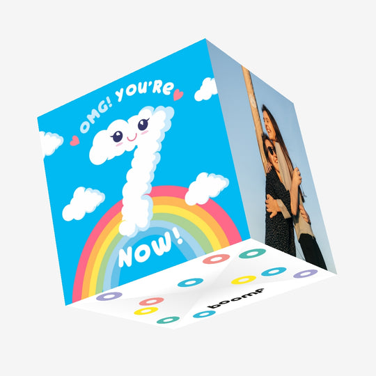 Omg You Are 7 Now Happy Birthday Confetti-exploding Greetings Card