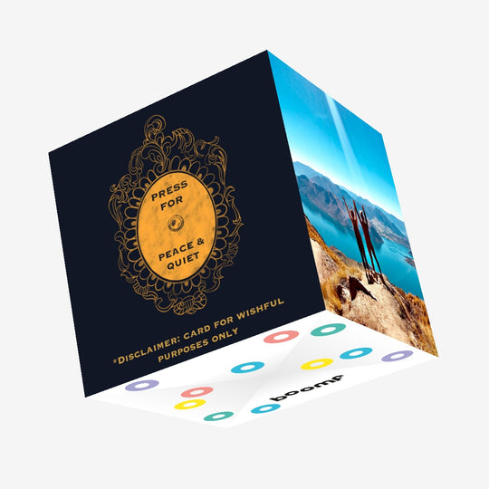 Press For Peace & Quiet Confetti-exploding Greetings Card