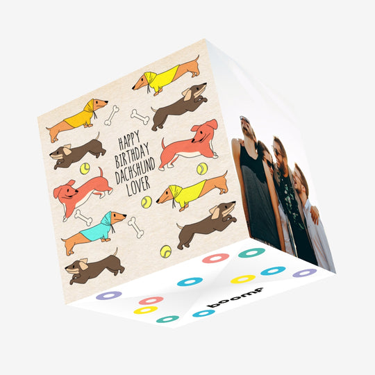 Happy Birthday Dachshund Lover Confetti-exploding Greetings Card