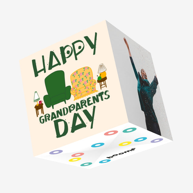 Happy Grandparents Day Armchairs Confetti-exploding Greetings Card
