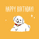 Happy Birthday Funny White Cockapoo