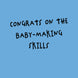Congrats On The Baby-Making Skills Card