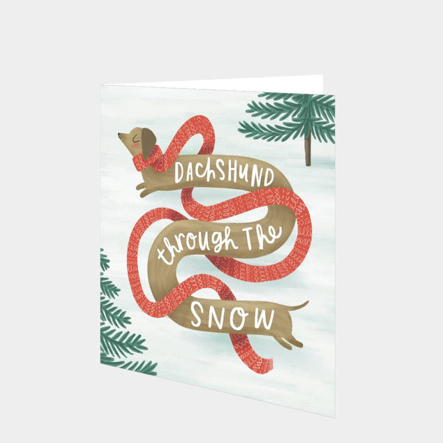 Dachshund Through The Snow Card