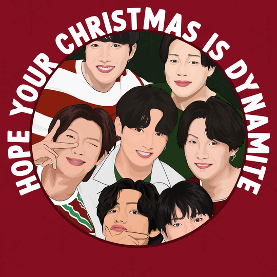 BTS Dynamite Christmas Card