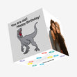 Happy Birthday You Are Old Grey Dino Confetti-exploding Greetings Card