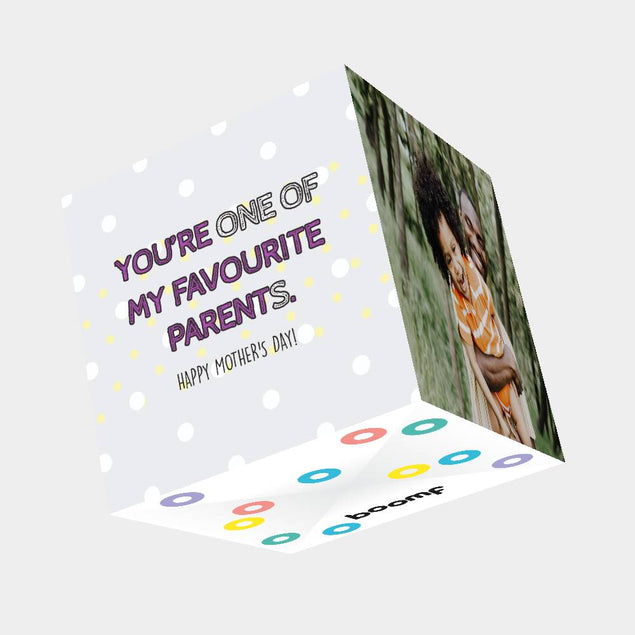 You're One Of My Favourite Parents Bomb 3D Cube Card