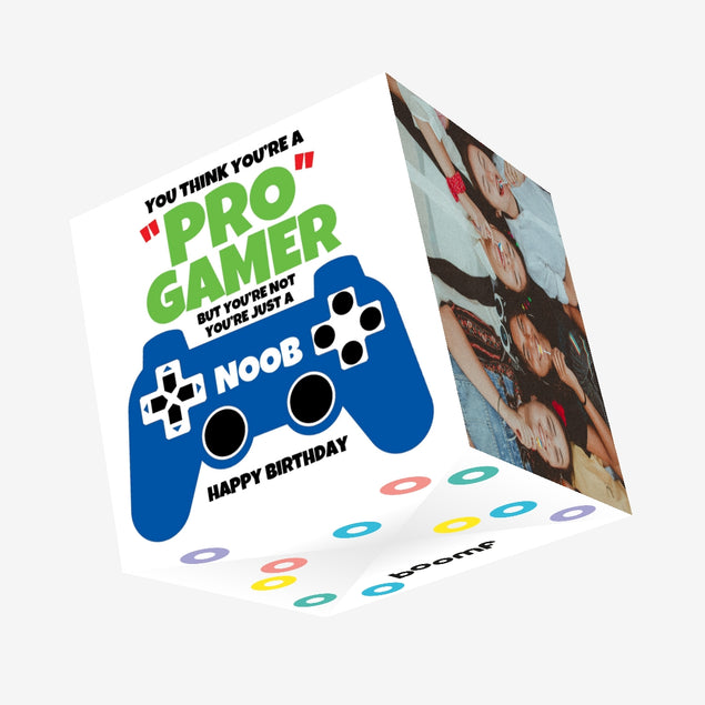 Just a Noob Confetti-exploding Greetings Card