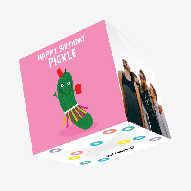 Funny Pickle Birthday Confetti-exploding Greetings Card