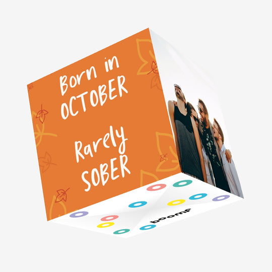Born In October Birthday Confetti-exploding Greetings Card