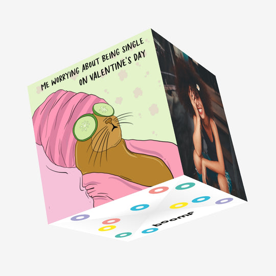 Spa Cat Valentine's Confetti-exploding Greetings Card