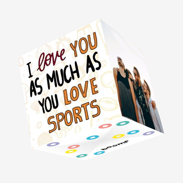 I Love You As Much As You Love Sports Valentine's Day Confetti-exploding Greetings Card