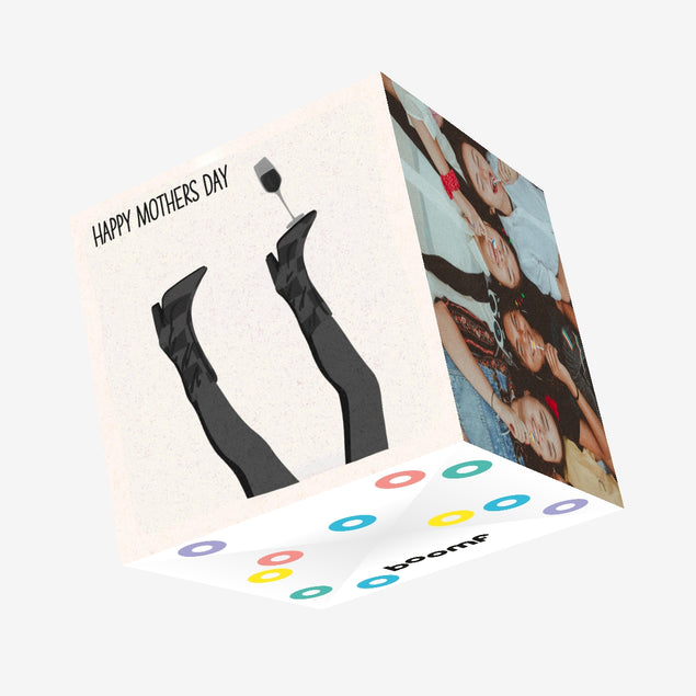 Mother's Day Glass Of Wine Confetti-exploding Greetings Card