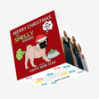 Smelly Pug Christmas Confetti-exploding Greetings Card