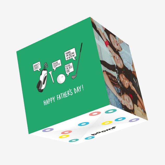 Funny Golf Father's Day Confetti-exploding Greetings Card
