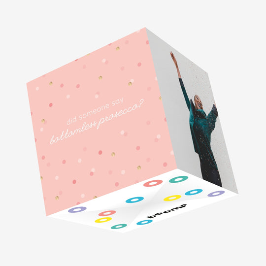 Bottomless Prosecco Confetti-exploding Greetings Card