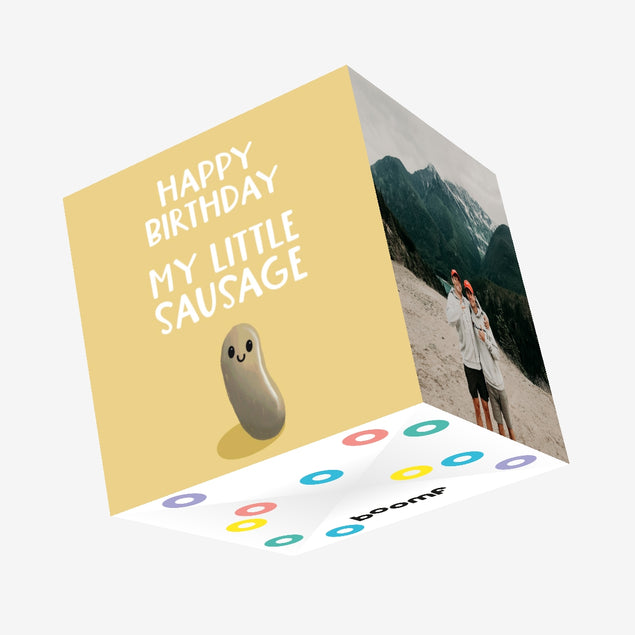 Happy Birthday Little Sausage Confetti-exploding Greetings Card