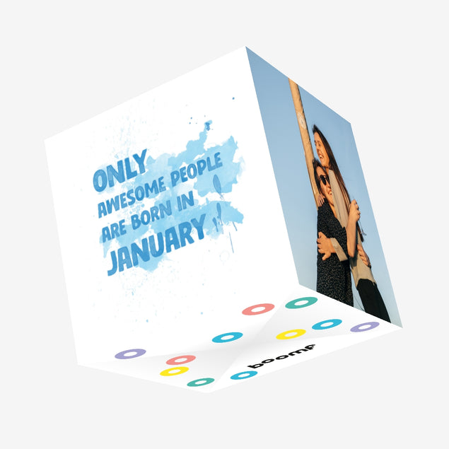 Awesome People Are Born In January Confetti-exploding Greetings Card