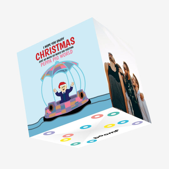 Boris At Peppa Pig World Christmas Confetti-exploding Greetings Card