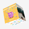 Pig Moneybox Happy 30th Birthday Niece Confetti-exploding Greetings Card