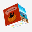 Cat In Pumpkin Happy Halloween Confetti-exploding Greetings Card