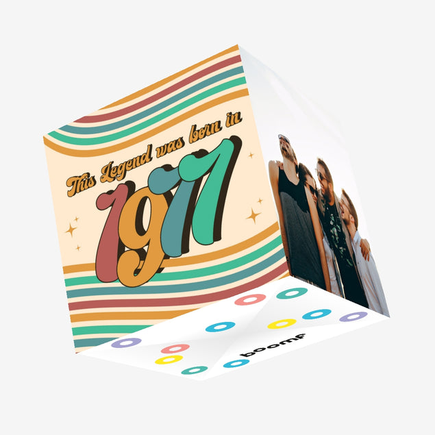 Legend Was Born In 1977 Confetti-exploding Greetings Card