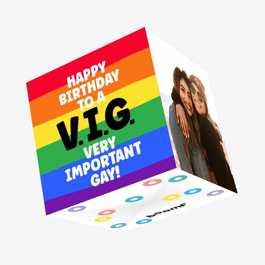 Very Important Gay Birthday Confetti-exploding Greetings Card