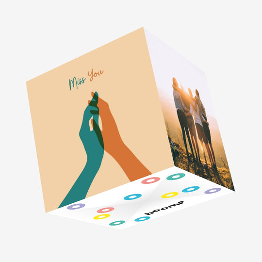 Touching Hands Simply Miss You Confetti-exploding Greetings Card